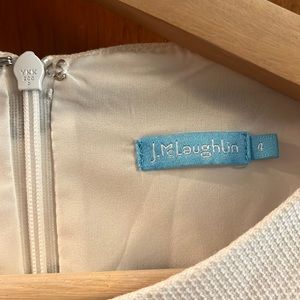 J. McLaughlin sleeveless dress | white with navy blue stripes | size 4